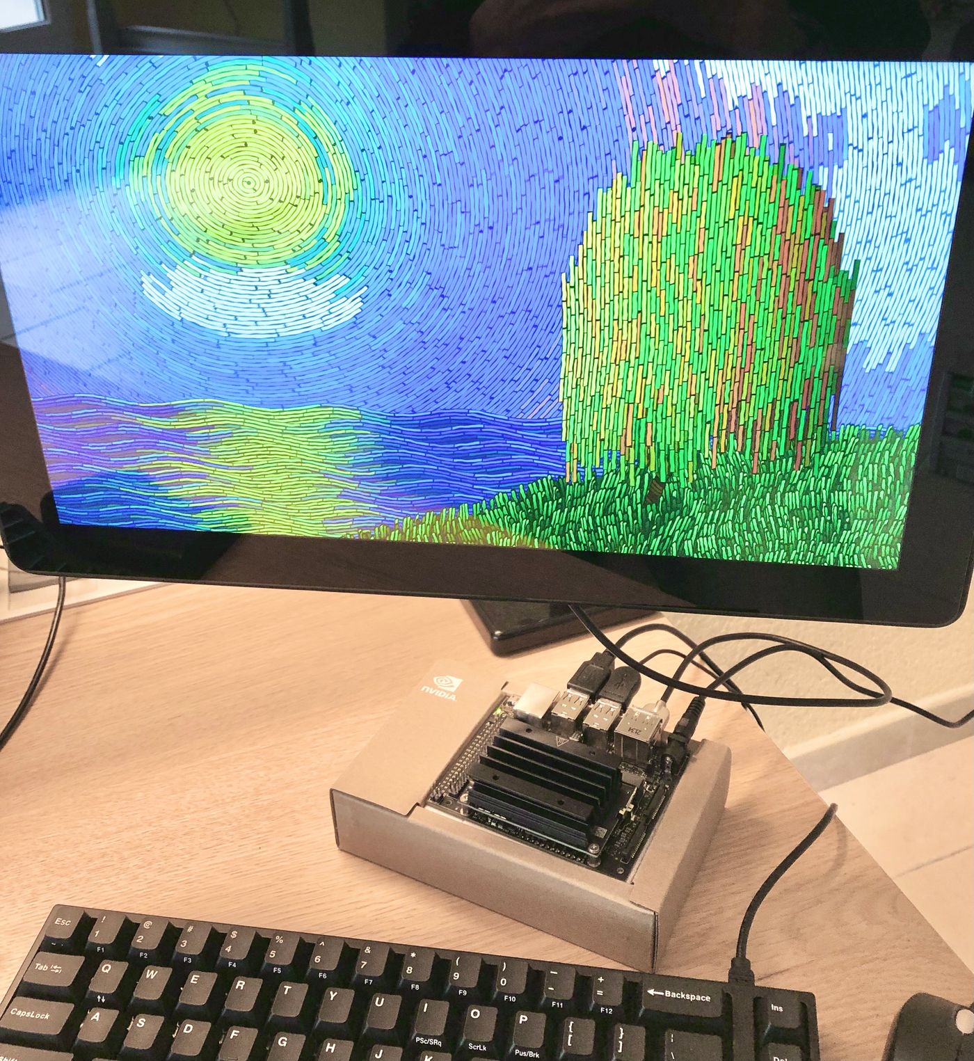 A shader running on the Jetson Nano